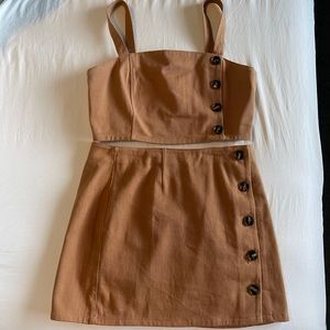 Pacsun (Me to We) Two Piece Button Set in Brown